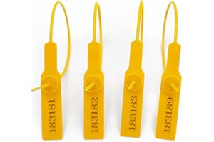 NC 100pcs Disposable Security Seals，High QualityPP Plastic Lock Anti Tamper Seals Shipping Cable Tie for All Kinds of Logistics Transportation