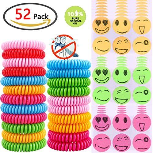 ZesGood 22 Pack Mosquito Repellent Bracelet with 30pcs Mosquito Repellent Sticks, Insect Protection for Kids Adults