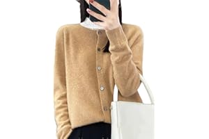 Generic Damen-Strickjacke Aus Wolle Mit V-Ausschnitt