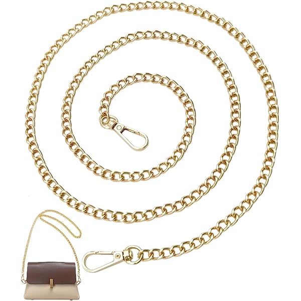 Set 4 Catene Per Borse In Oro - Cinghie Di Ricambio Con Moschettoni Per Borse A Tracolla - Foto 6