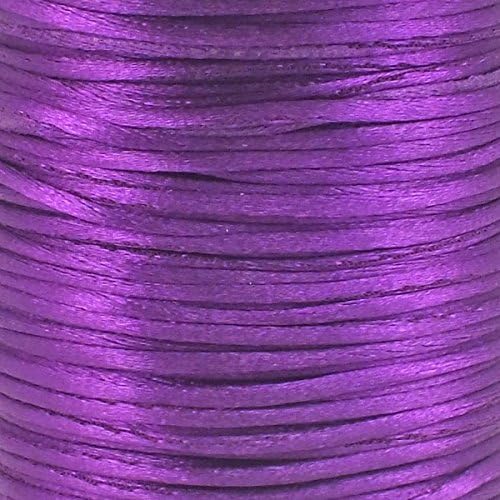 Rattail Satin Cord Thread 1.5mm For Kumihimo Macrame Shamballa - Blackberry - 5m