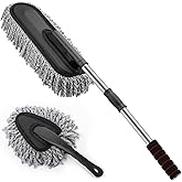 Combo 2 PCS Super Soft Microfiber Car Cleaning Brush Ideal As Mop Duster|Car Duster Exterior with Extendable Handle|Multipurp