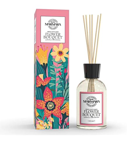 MARMARA - FRUITY BREEZE Raumduft mit Stäbchen 100ml | Raum-erfrischer mit Zitrusfrüchte, grüner Apfel Pfirsich, Wassermelone Vanille Duft Aroma | Diffuser mit Stäbchen