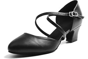 Naudamp Femmes Bandoulière en Salsa Danse Salle de Bal Latin Talons Hauts Danse Chaussures