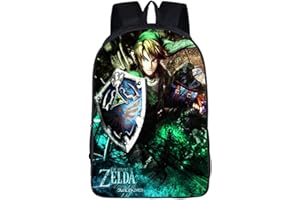 WANHONGYUE The Legend of Zelda Juego Imagen Estudiante Mochila de la Escuela Bolsas Escolar Bolsa de Ocio Viaje Backpack