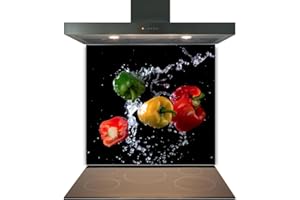 COLOUR 2 GLASS SPLASHBACKS Printed Toughened Glass Splashback for Kitchen, Tempered Heat Resistant Glass Splashbacks for Cookers (Design 2034, 60 x 70cm)