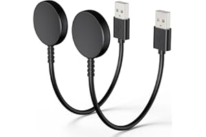 AUTALLGEE 30cm 2 Pack for Samsung Galaxy Watch Charger Cables Compatible with Galaxy Watch 8/8 Classic/Ultra/7/6/6 Classic/5/5 Pro/4/4 Classic/3/Active 2/Active/FE USB Magnetic Fast Charging Accessories