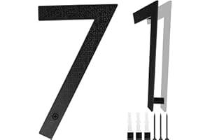 XINGWENHAO Duży Czarny Numer Domu, 20cm, Pływająca Tablica Numeru Domu, Numer Ulicy/Drzwi w 3D ABS-Plastiku dla Drzwi Biurowych, Skrzynek Pocztowych, Garaży - Numer (7)