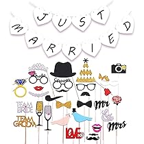 Set 25 Accessori Photo Booth Per Matrimoni E Addio Nubilato - Giochi Divertenti Fai Da Te - Foto 7