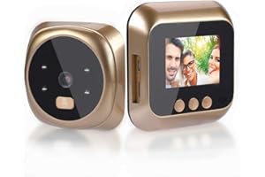 DIOCHE Spioncino Digitale, 2.4 pollici HD LED Smart Home Visualizzatore di Spioncino - Spioncino Elettronico con Display Digitale con 135 gradi Wide Angle/IR/Visione notturna