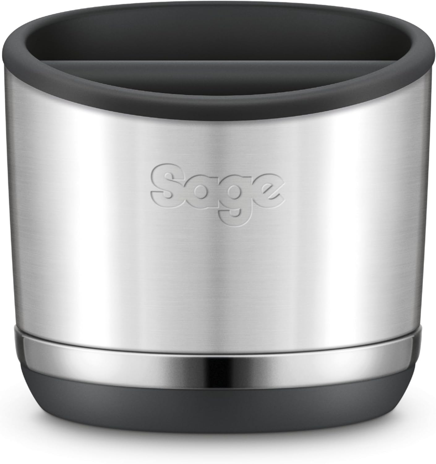 Sage Knock Box 10, Para Desechar los Posos de Café, Acero Inoxidable | Barra de Golpeo Resistente & Extraíble, Exterior de Acero Inoxidable, Tamaño Compacto, Almacena 10 Posos
