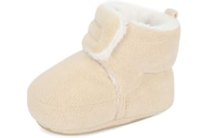 MASOCIO Unisexe Bottes de Neige Bébé Garçon Fille Hiver Souple Chaud Chaussures Premiers Pas Antidérapant