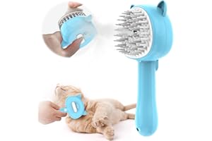 BOJYS Spazzola a Vapore per Gatti e Cani, Gatti Spazzola a Vapore per Cani 3 In 1 con Spruzzo, Spazzola a Vapore per Gatti con Vapore per Rimuovere Peli Aggrovigliati, Spazzola Vapore Gatti per Capelli