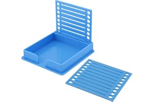 BOXOB Plantilla para Notas Adhesivas, Soporte Notas Adhesivas con Plantilla Dibujo de Recuadro Organizador Blocs Autoadhesivos para Escritorio Oficina Hogar Útiles Escolares (Azul)