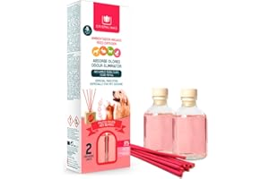 CRISTALINAS. Recambios Ambientador & Absorbe Olor Mikado para Mascotas. 0% Alcohol. Mas de 4+4 semanas de duracion. 2x30 ml. Aroma (Frutos Rojos) (Unidad)
