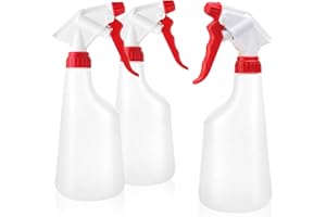 com-four® Botella pulverizadora 3x - Pulverizador con bomba de agua con rosca 28/400 para el hogar, el jardín, el taller, el automóvil - Botella atomizadora con boquilla ajustable - 600 ml (NBR)