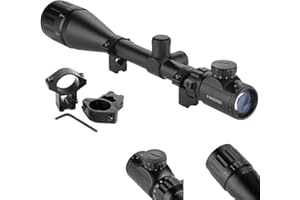 FIVMEN Zielfernrohr Luftgewehr 11mm Ziehfernrohr mit Montagen Rot Und Grün Punkt Visier Gewehrzielfernrohre für Jagd Softair Sport, 6-24x50 AOEG