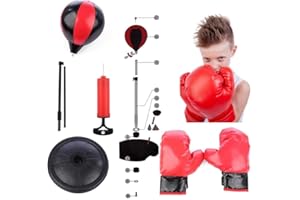 Trendi® Kids Punching Bag Set | children training punch bag ball and mitts gloves kit | Speed ball | BOXING GIFT SET FOR KIDS JUNIOR FREE STAND Play Toy Xmas Gift