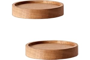 Gieanoo Regał ścienny, mały drewno, drewno dębowe, regał ścienny, okrągły, regał wiszący, drewno, regał na rośliny, małe regały, mocowanie ścienne, dekoracja ścienna, regał wiszący, zestaw 2 sztuk