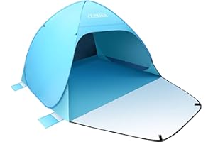 Purebox Beach Tent Pop Up Small for 1-2 Person/Large for 3-4 Person, UV 50+ Protection Sun Shade Baby Beach Tent Canopy, Lightweight Portable & Easy Set Up Outdoor Tents with Zipper Door