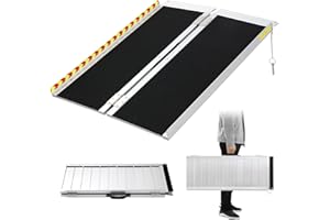 VELPAX Rampa para Sillas de Ruedas Plegable y Portátil 92cm, Soporta 362kg - para Sillas de Ruedas Portátiles Antideslizantes para Umbrales Escaleras