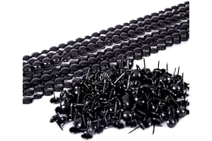 ARTAPISSERIE.FR 10 bandes de clous tapissier + 200 clous - Lentille Fer - Anthracite - Ø9,5mm - Clous tapissier en bande