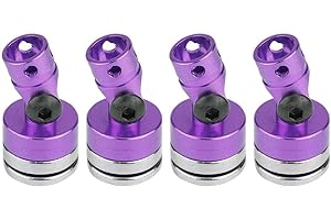 DILWE RC Car Body Post Mount, Aluminium, Super Magnetic Invisible Body Post Mount for SCX10 4WD 1:10 RC Car, 4 Pieces (Purple), As shown in the picture, Unit size