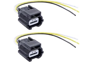YOUNG WOLF Lot de 2 connecteurs PDC 3 broches pour capteur de stationnement 15 cm 56431345 compatible avec Au Renault