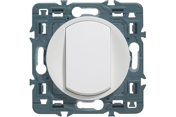 Legrand - Interrupteur ou va-et-vient doigt large Céliane Soft - 10A - Blanc