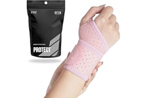 FMCOMMERCE Muñequera Ambidiestra Ortopédica, Especial para Muñeca Abierta, Tendiditis y Esguince. Diseño Anti Rozaduras. Compresion Ajustable. Cómoda Y Transpirable. Muñequera Tunel Carpiano. (Color Rosa)