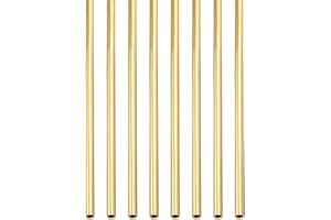 DTGN 1mm x 0.2mm x 300mm(ODxMuro TxL) Ottone Tubo - 8pz - Buono per Macchinari Attrezzatura Fai-da-te Decorativa Cornice - Rotondo Metallo Tubazione