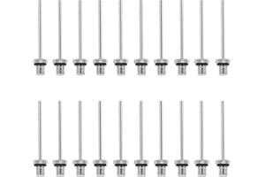 MUAHMUAH Ball Pumpe Nadel, 20 Pcs Ballpumpe Nadeln, Luftpumpennadel, Doppelloch Aufblasbare Nadel, Ballpumpen-Aufblasnadeln, für Basketball, Volleyball, Rugby, Fußball, Sportbällen.