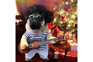 Idefair Costumes drôles de Chien de Guitare Vêtements pour Animaux domestiques Vêtements pour Chiens Costume Chihuahua Teddy Pug Fête de Noël Halloween Costumes Outfit