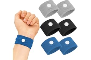 ZOWEXIQ 3 Paia Braccialetti Antinausea, Coppie da Viaggio Bracciali, Anti Nausea Digitopressione, Braccialetti Mal di Mare Bambini, Senza Farmaco Fascia da Polso per Cinetosi Nausea Sollievo dai Mal di Testa