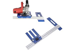 Guía de Sierra Circular Gugxiom, Rango de Corte de 0-65 Cm (0-25,59 pulgadas), Riel Guía para Cortador de Carpintería con Escala Precisa, Guía de Sierra para Carpinteros