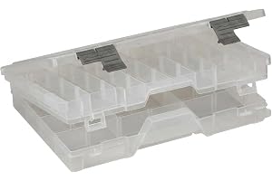 PLANO Guide Series Two-Tiered StowAway 3700|Double Sided Tackle Box, förvaringslåda för fiskeutrustning, kompakt, väska, perf