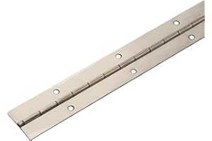 Gedotec Nastro per pianoforte da avvitare, per porta, in acciaio inox V2A, 1750 x 32 mm, Stabilo, cerniera per mobili forata, 1 pezzo