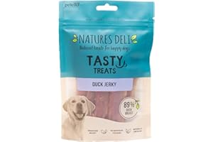 Natures Deli Duck Jerky Dog Treats, Grain Free Low Fat Treats for Dogs, High Protein Dog Chews - 100 g