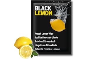 GPQ - Salviette al LIMONE per le mani | 500 unità | Fresche, umide e cellulosa 100% Biodegradabile | Senza Parabeni | Per bar, Ristoranti, Catering, Barbecue, ecc... | Prodotto nell'UE