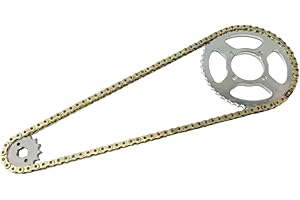 BUBBACARE Lexmoto ZSB 125 SK125-8 Heavy Duty Chain & Sprockets Set GOLD (fits: Lexmoto ZSB)