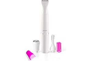 AGARO Rechargeable Multi Trimmer For Women, Eyebrow, Underarms And Bikini Trimmer, Battery Powered, Corded Electric, 1 Hour U