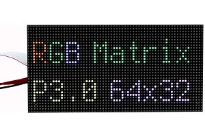 SEENGREAT RGB Full-Color LED Matrix Panel Display 64×32 Pixels for Raspberry Pi, 3mm Pitch, Onboard 2048 RGB LEDs
