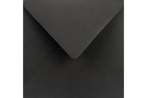 Netuno 25x busta per lettera quadrata colorata nero 155 x 155 mm 115g Sirio Color Nero busta decorativa per biglietti partecipazioni inviti nozze feste di compleanno fidanzamento Natale Pasqua