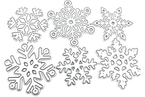DUESI - Fustelle in metallo con fiocchi di neve di Natale, stencil fai da te per album di ritagli, album di carta, cartoncino, goffratura, decorazione artigianale