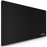 Tebgaca Mousepad, Non-Slip, Waterproof, Precision Desk Mat, for Gaming and Office (Black, XXL)
