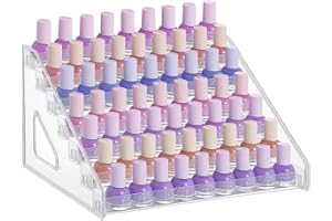 Ranjima 7 lager nagellacksförvaring, transparent akryl nagellackshylla nagelpolish organizer hållare upp till 84 standardflaskor, oljor nagellack display stativ för kosmetika, sminkbord, bord