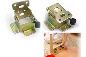 WANLIAN（1 paire）Extension de pied de table pliante autobloquante à 90 degrés, support d'étagère pliable, télescopique, caché, pour bureau, lit, charnières (M1-an ya)