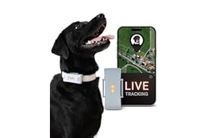PAJ GPS PAJ Tracker for Dogs - 4G - Runaway Alarms + UK & Worldwide Live Tracking - Up to 10 Days Battery Saving Mode - Dog Recall - with Illuminated LEDs - Waterproof (IP67) - Fits Any Collar - Grey
