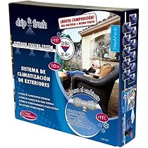 Kit Nebulizzazione Drip & Fresh C5115N Per Cortile E Terrazzo, 8 Punti Di Freschezza, Tubo 10m, Fino A 11°C Di Raffreddamento