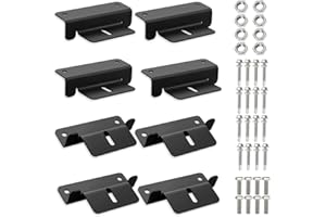 YITOBICI Supports de fixation en Z pour panneaux solaires, avec écrous et boulons, kits de protection anticorrosion pour camping-cars, bateaux et toits, lot de 8 (noir)